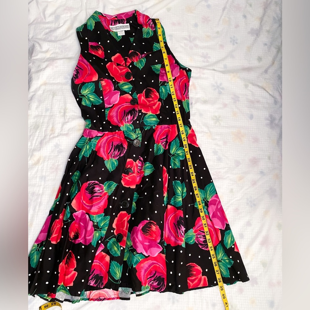 Vintage Jessica Howard by Mitchell Rodbell floral polka dot career dress - Picture 15 of 15